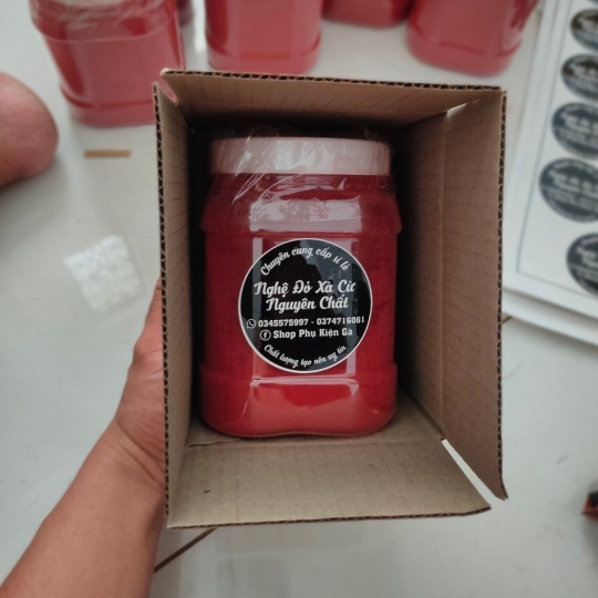 nghệ đỏ xà cừ xay sẵn nguyên chất 1 hủ 0.5kg/150k